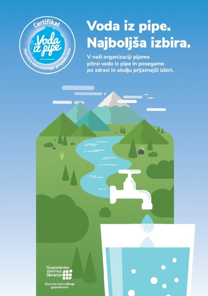 PODJETJE SAUBERMACHER – KOMUNALA PODPISNIK  ZAVEZE CERTIFIKATA VODA IZ PIPE